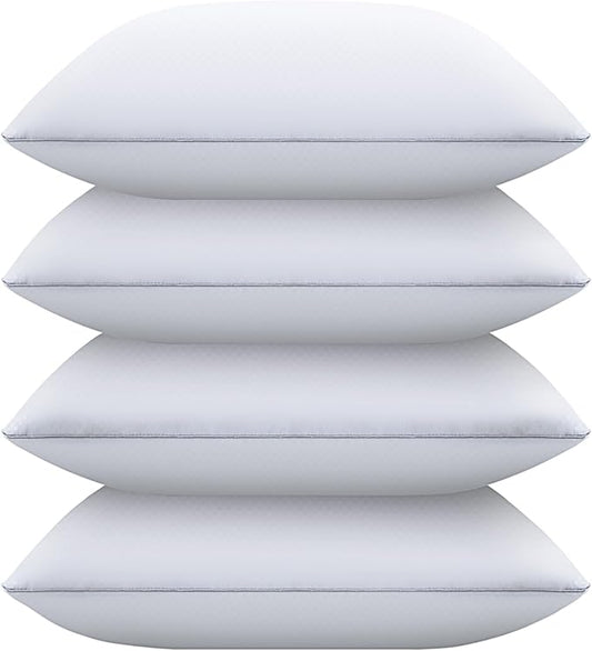 Bed Pillows for Sleeping Queen Size Set of 4,Down Alternative Filling,Pillows for Back,Stomach or Side Sleepers