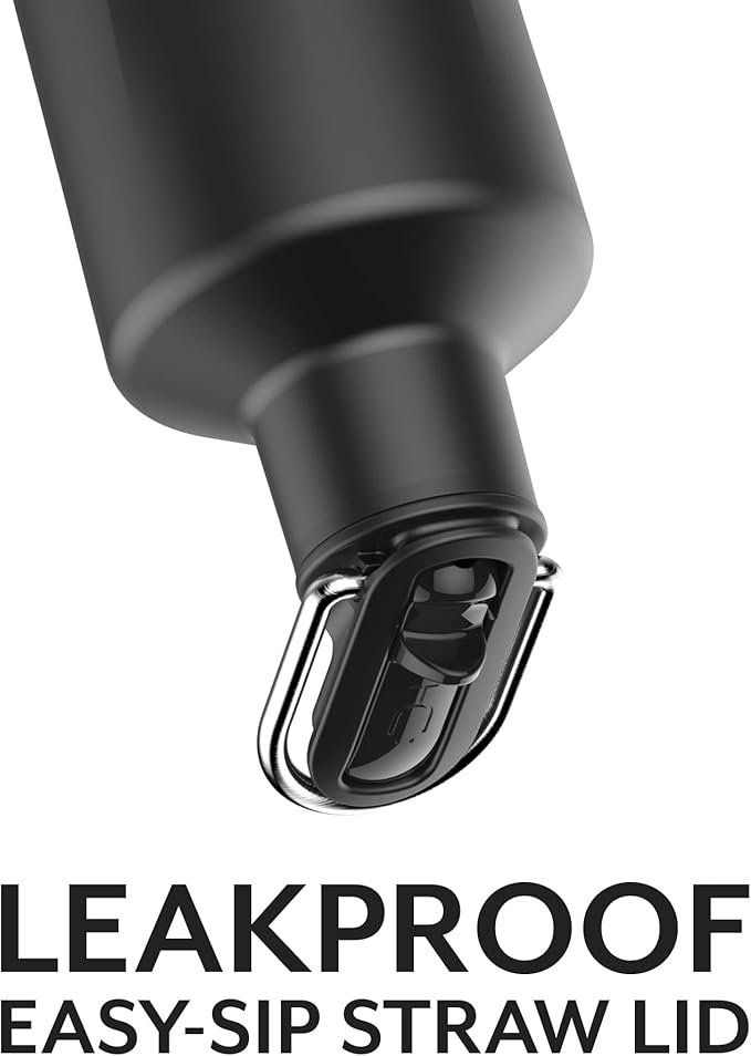 BrüMate ReHydration - 100% Leakproof 25oz Insulated Water Bottle with Straw - Stainless Steel Water Canteen (Rose Gold Leopard)