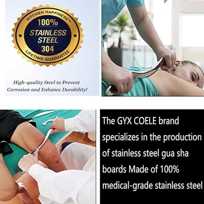 4 in 1 Muscle Scraper Tool Set, IASTM Physical Therapy Massage Tools with Storage Case, Gua Sha Massage Scraper Scraping Tool Physical Therapy (4PCS Set)