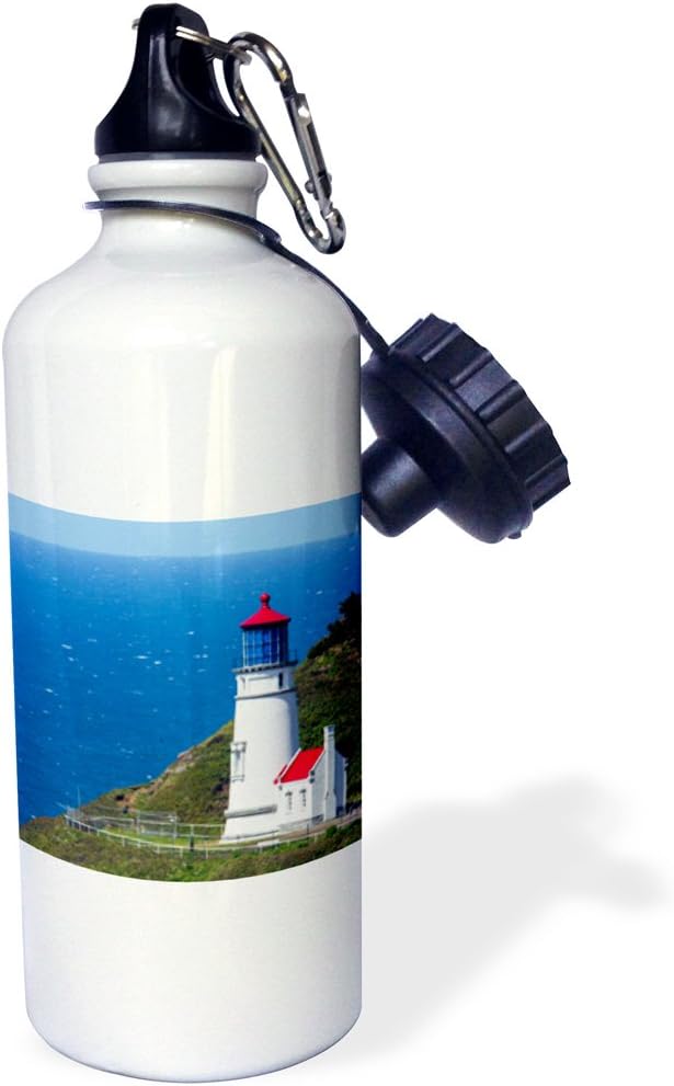 3dRose Heceta Head Lighthouse Near Florence, Oregon, USA-Sports Water Bottle, 21oz , 21 oz, Multicolor