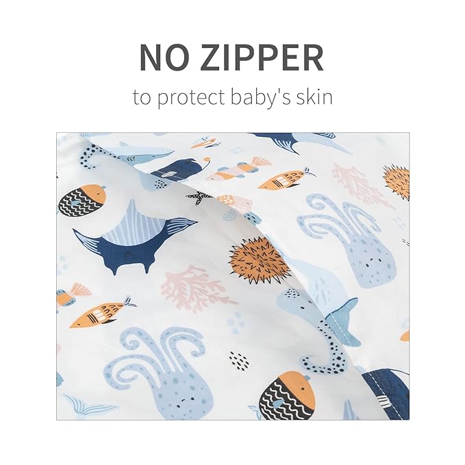 ALVABABY Toddler Pillowcases Fits 13 x 18,12x 16 Kids Pillow 2 Pieces of Cotton Baby Pillow Cover with Envelope Kids Pillowcases for Boys Girls Sleep and Dream Dinosaur and Seaworld 2TPW12-1