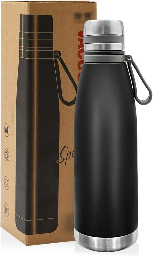 22oz Thermos for Hot and Cold Drinks, Coffee Thermos Water Bottle, Wide Mouth Thermal Cups- Leakproof Stainless Steel Insulated Thermos - Commute, Travel, and Picnic Friendly