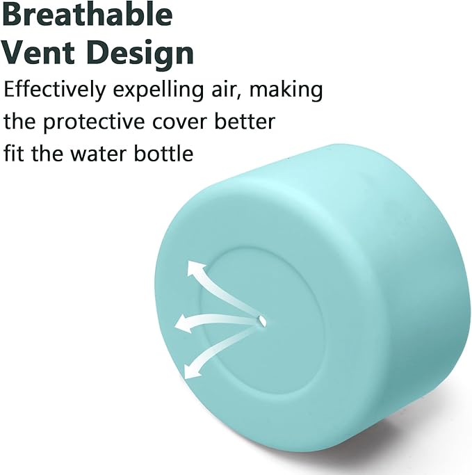 2 Pcs 3 Inch / 75mm Mint Green Water Bottle Boot, Silicone Tumbler Sleeve Water Bottle Bumper, Tumbler Accessories Water Bottle Bottom Protector for 20oz 30oz 40oz Tumbler Water Bottle