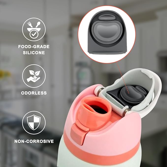 6Pcs Replacement Stopper Compatible with Owala FreeSip 24oz 32oz,Water Bottle Top Lid Silicone Seals for Owala 19/24/32/40oz Bottle Cap,BPA-Free Lid Stopper Gasket for Owala Rubber Seal Replacement