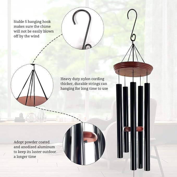 ASTARIN Personalized 20th 50th Anniversary Wind Chime, Happy Anniversary Wedding Valentine's Day Gift for Wife Husband Men Women Sister, Golden Anniversary Keepsake Decorations for Parents Couples