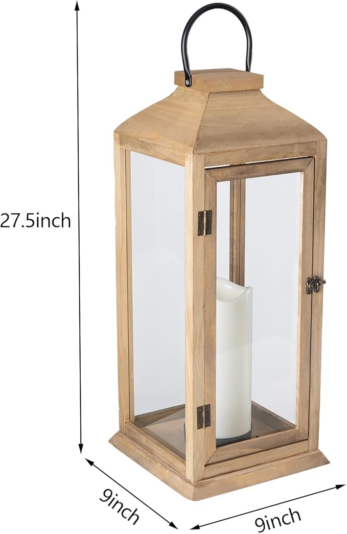 Bdor Extra Large Lanterns Decorative - 27.5in IP65 Waterproof Lantern with Flameless Candles, Decorative Lantern for Home Decor, Indoor Outdoor, Front Porch, Garden, Farmhouse Weddings Style
