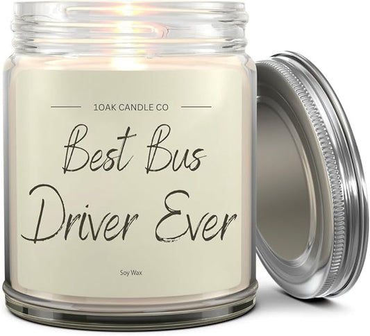 1OAK Vanilla Candle - Thank You Bus Driver Gifts for Women, Men - Bus Driver Appreciation & Retirement Gifts