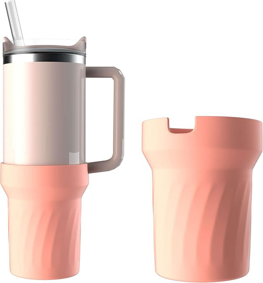 40oz Cup Accessories, Silicone Boot for 40oz Tumbler, Bottom Protector Cup Boot, Water Bottle Holder（Silicone Pink）
