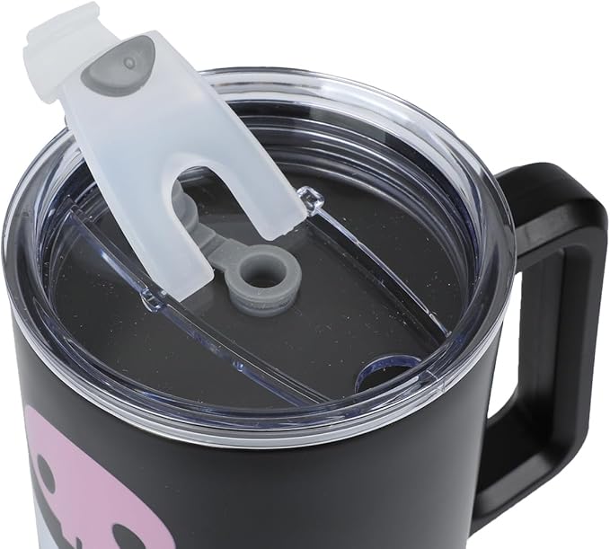 Bioworld Kuromi 40 Oz. Stainless Steel Tumbler With Leak-Proof Lid