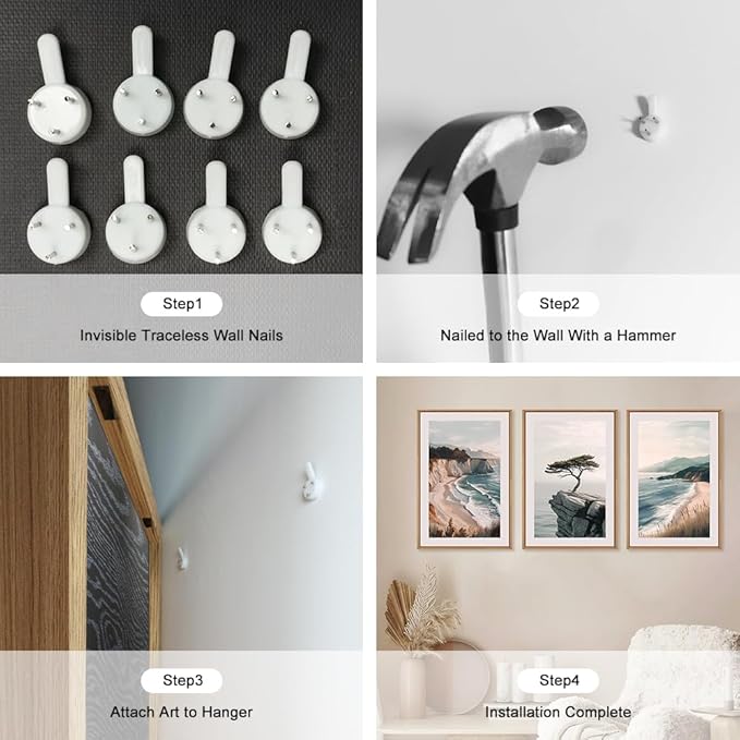 Amalfi Coastal Beach Framed Canvas Wall Art Set, Summer Ocean Wall Decor, Southwestern Beach Wall Painting, Ocean Seascape Art Prints for Living Room, Bedroom, Dining Room - 16"x24"x3