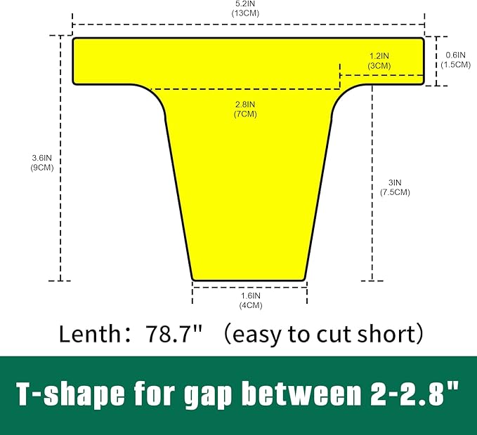 Bed Filler for Headboard, Suitable for Gap 2-2.8" of King Queen Twin Bed, 78.7'' Long Wedge Sleeping Pillow, Foam Bed Mattress Gap Filler