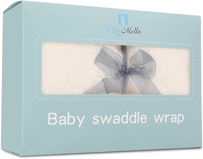 Baby Swaddle Blanket | Ultra-Soft Plush Essential for Infants 0-6 Months | Receiving Swaddling Wrap White | Ideal for Baby Boy Accessories and Newborn Registry | Perfect Baby Girl Shower Gift