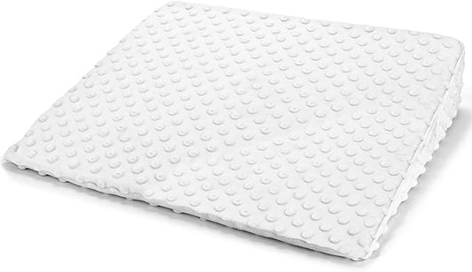 BlissfulAbode Wedge Pillow for Kids,Memory Foam for Back,Legs & Knees, Relaxation and Comfort, Soft and Breathable, Dot Texture Pillow for Reading Watching TV Gaming Sleeping, Fit for Sofa Floor Room