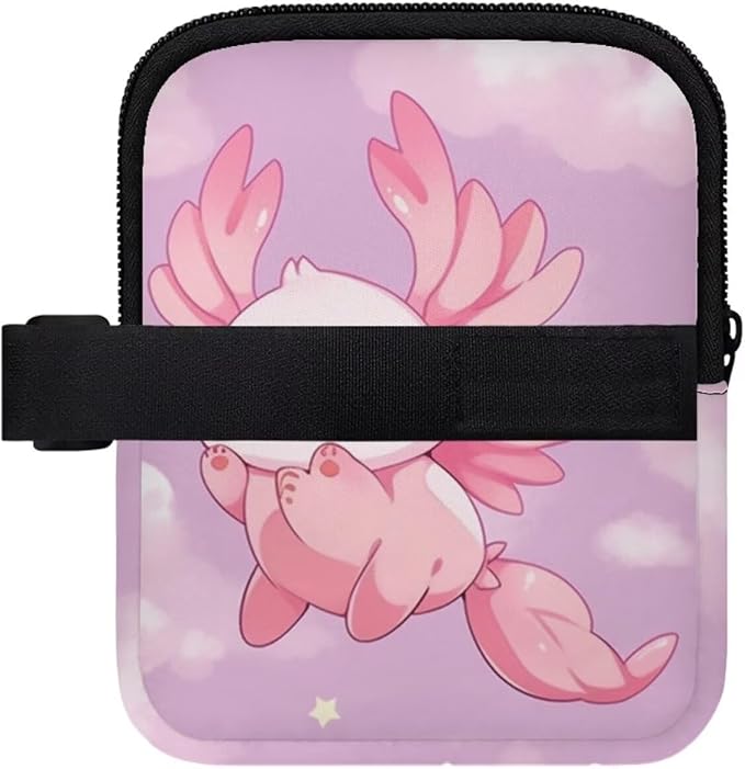 Axolotl Stanley Cup Pouch with Adjustable Strap Water Bottle Storage Bag for 40oz IceFlow Tumbler Pouch for Stanley Accessories Purple