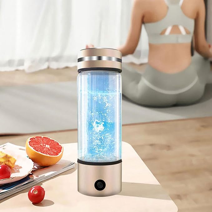 300ml Hydrogen Water Bottle, Hydrogen Water Generator with Ion Water Bottle Improve Water Quality in 3 Minutes, Portable Hydrogen Water Bottle Generator 1200-1400ppb