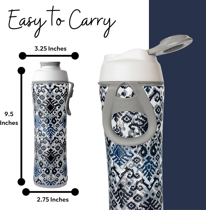 Biddlebee 24oz. BPA-Free Reusable Water Bottle with Wide-Mouth Chug Cap & Carry Handle | Perfect for Travel, Gym, School & Work | Proudly Made in USA | Cupholder Friendly, Fits in Backpack Pockets