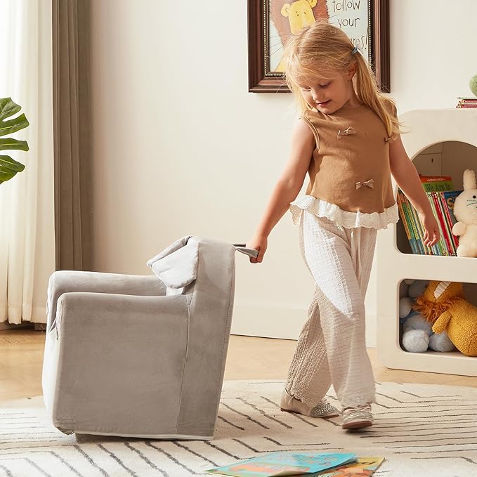 ALIMORDEN Animal Series Kid's Chair, Ultra-Soft Comfy Foam Filled Toddler Sofa Chair, Cute Animal-Shaped Design Toddler Couch, Lightweight Birthday for Baby Boys & Girls (Elephant)