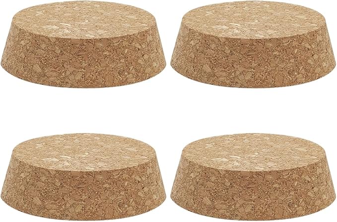 BENECREAT 4pcs Cork Stoppers, Tapered Wine Cork Plug Bottle Cork Stoppers, Replacement Corks for Wines, Decorative Bottles, Jars, Arts, DIY Crafts, 3.5x3inch