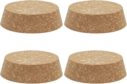 BENECREAT 4pcs Cork Stoppers, Tapered Wine Cork Plug Bottle Cork Stoppers, Replacement Corks for Wines, Decorative Bottles, Jars, Arts, DIY Crafts, 3.5x3inch