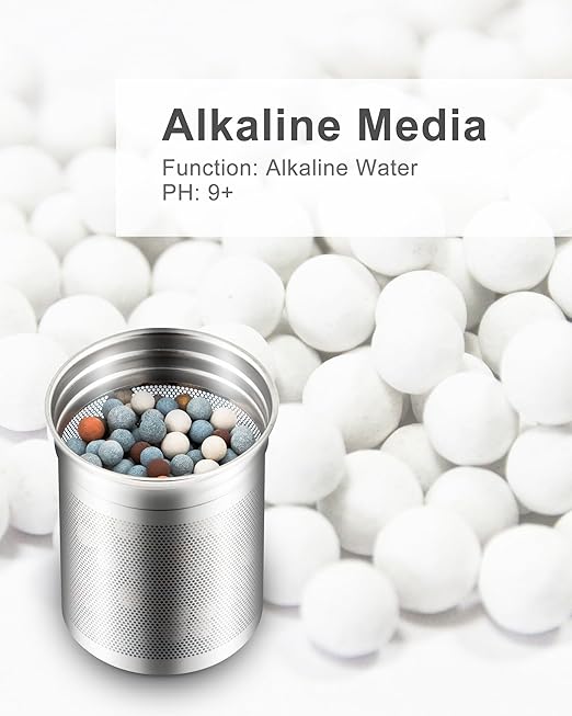 30 Oz Stainless Steel Portable Alkaline Filter Water Bottle Special Replacement Filter Cartridge, Life of Three Months-1 Piece