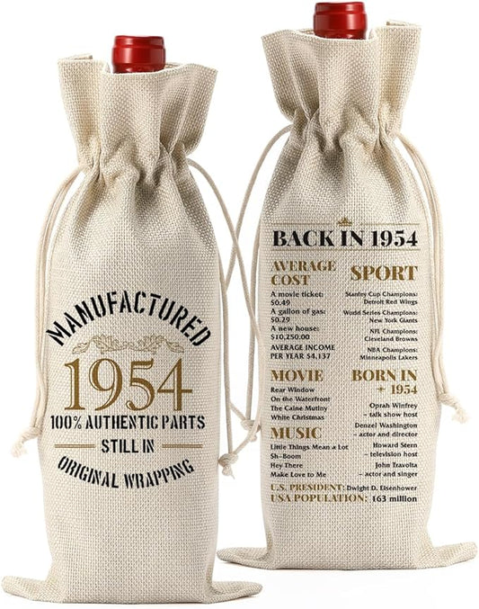 70th Birthday Gifts for Women Men Funny Wine Bag 70th Birthday Decorations Party Favors Happy Anniversary Birthday Gifts for 70 Year Old Woman Nana Him Grandma Grandpa Dad Wine Gift Bag