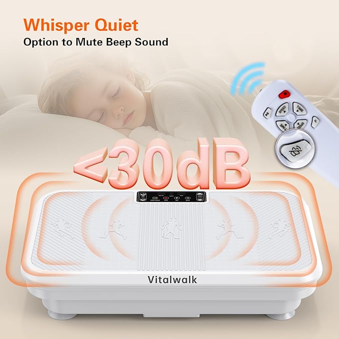 3D Vibration Plate Exercise Machine for Lymphatic Drainage, Whole Body Vibration Plate for Weight Loss, 330lbs Capacity Vibrating Platform Board Home Gym Quiet, 5 Yoga Belts & 2 Resistance Bands