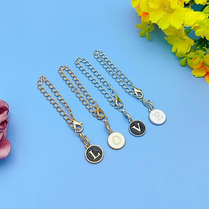 6PCS Letter Charm Accessories for Stanley Cup, Name ID Letter Handle Charm for Stanley Handle Identification Letter Pendant Handle Decoration for Stanley Tumbler Charms (Letter X)
