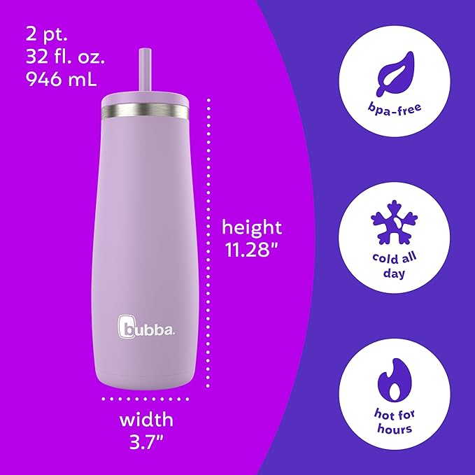 Bubba 32 oz Radiant Tumbler Without Case, Rubberized Lilac Dream