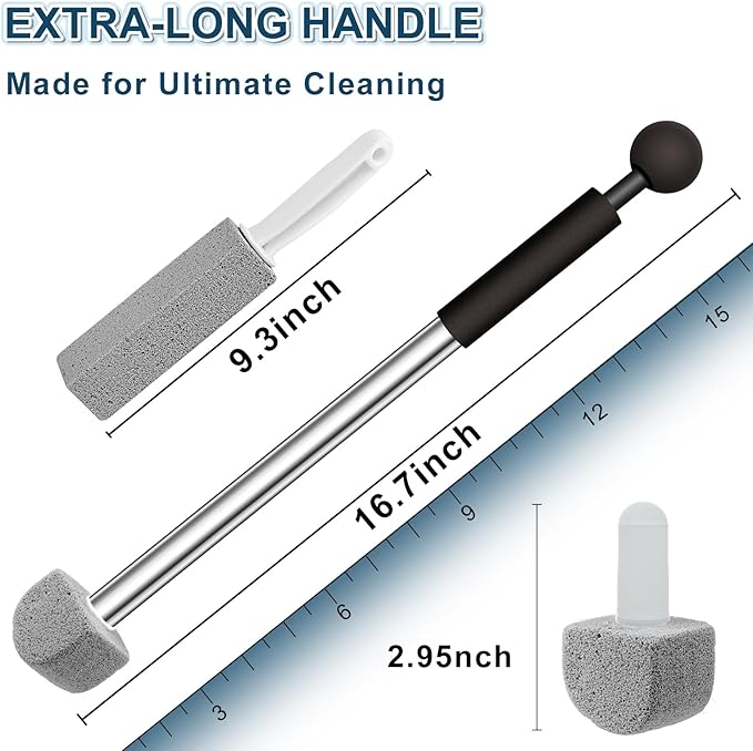 10 Packs Pumice Stone for Toilet Cleaning,Pumice Toilet Bowl Cleaning for Cleaning Toilet,Bathtubs,Kitchen Sink,Grill(Refill)