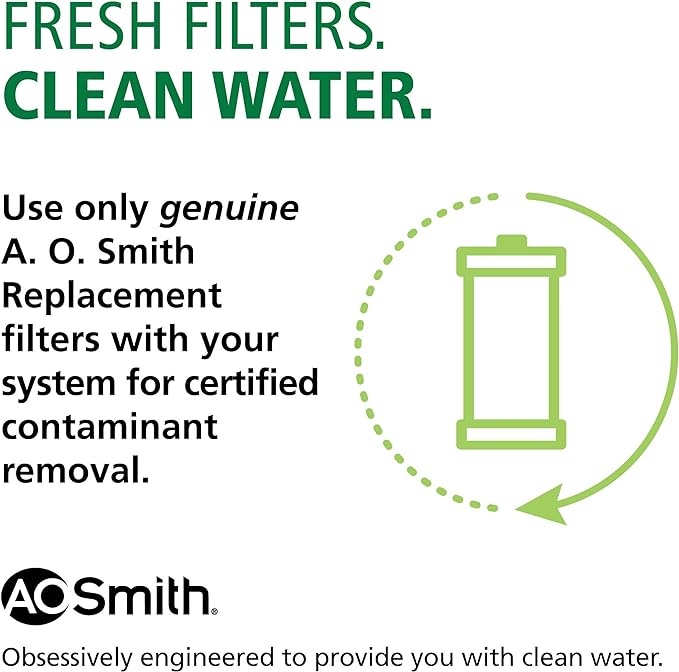 AO Smith 2.5"x10" 35 Micron Sediment Water Filter Replacement Cartridge - 2 Pack - For Whole House Filtration Systems - AO-WH-PRE-R2