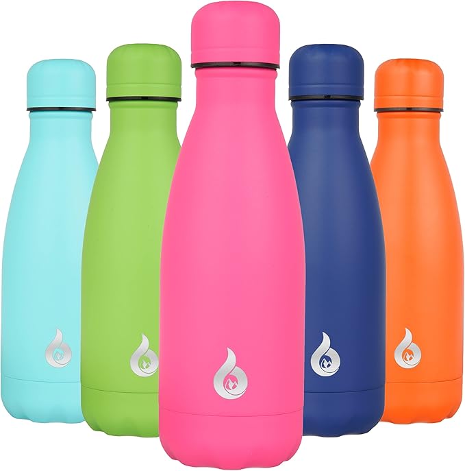 BJPKPK 12oz Water Bottles Stainless Steel Insulated Water Bottle Keep Cold And Hot,Pink