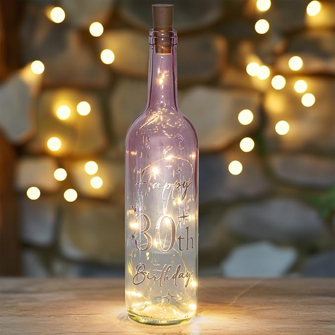 30th Birthday Gifts for Women, 30th Lighted Wine Bottle Birthday Gifts for Her, Turning 30 Birthday Gifts, 30-Year-Old Birthday Decorations for Her, 30th Fabulous Birthday Gift (30th Birthday Gifts)
