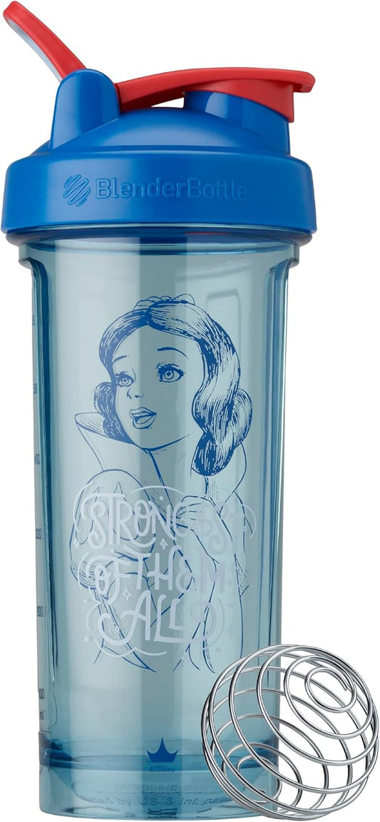 BlenderBottle Disney Princess Shaker Bottle Pro Series, Perfect for Protein Shakes and Pre Workout, 28-Ounce, Strongest Of Them All, Snow White
