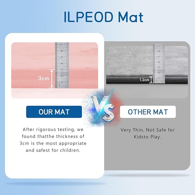 Baby Play Mat for Floor Tummy Time Mat Nursery Rug Muscle Mat Area Rug Playroom Rug Tatami Mat 13'1"x6'7" Memory Foam 1.3" Thick Crawling Mat for Babies,Toddlers, Infants, Kids,Floor Mat(Pink)