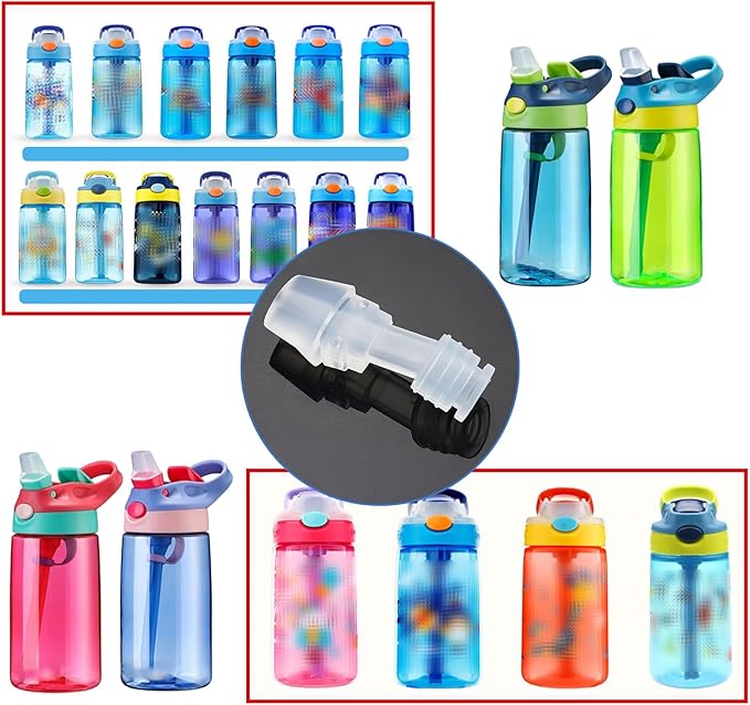 6 Pcs Silicone Bite Valve Replacement for Contigo Water Bottles,Multi-Pack Mouthpiece Repalcement Compatible with Contigo Bottles,Bite Valve Suit for Contigo Bottles Replacement Parts without cup cap