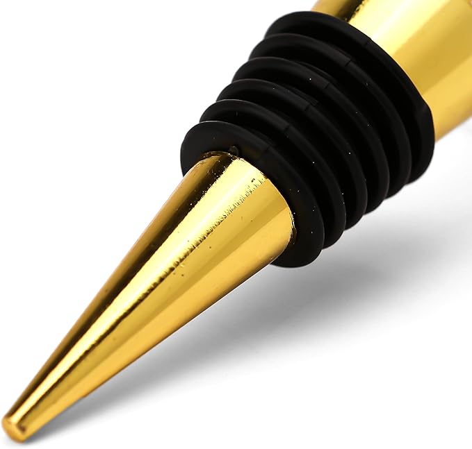 20PCS Heart Wine Stoppers, Love Shaped Design Bottle Stopper for Wine Beverage Guests Gift Summer Beach Party Favors Valentine's Day Souvenirs Bridal Shower Wedding Supplies Bulk-Gold