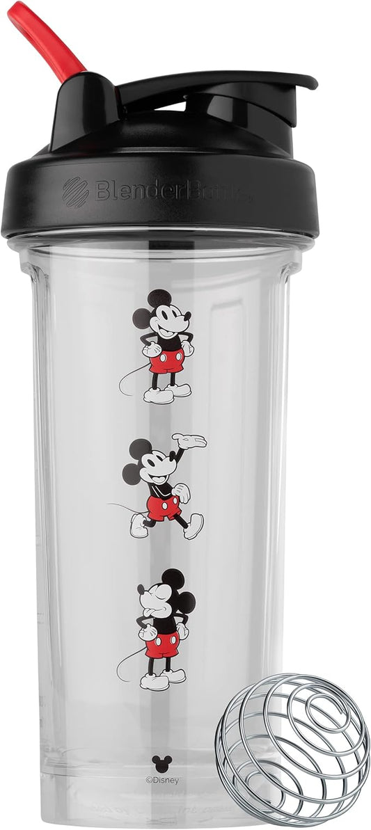 BlenderBottle Mickey & Friends Shaker Bottle Pro Series, Perfect for Protein Shakes and Pre Workout, 28-Ounce, Mickey Mouse