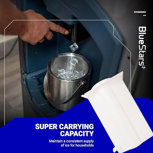 BlueStars W10850492 Ice Bucket - Compatible with Whirlpool Amana Maytag Kenmore Refrigerator - Replaces W10670844 W10138193 AP5989704 PS11731153