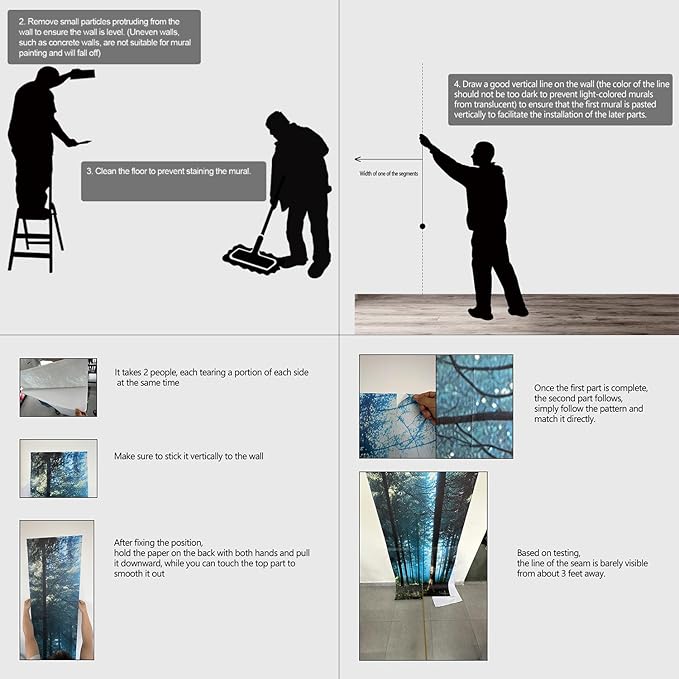 Beach Wall murals Peel and Stick Wallpaper for Bedroom Living Room - 85"x118"