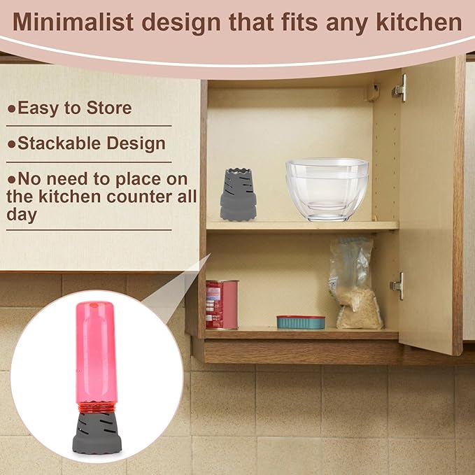 2pcs Drying Rack for Water Bottles, BPA Free Silicone Drying Rack for 15oz-100oz Bottles and Tumblers, Stackable Bottle Drying Holder Rack for HydroFlask, Yeti, Simple Modern, Camelbak(Grey)