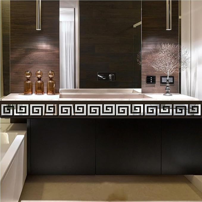 15 Pcs DIY Geometric Shape Acrylic Decorative Mirror Stickers Removable Adhesive Wall Mirror Décor for Living Room Home Background (Silver，3.15 * 7.87inches)