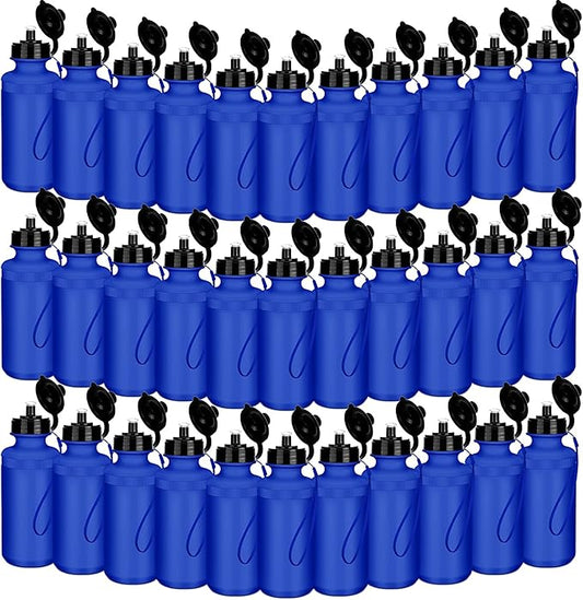 72 Pcs Sports Water Bottles Bulk 20 oz Plastic Water Bottles Reusable Squeeze Water Bottles Team Bottles with Pull Top Cap for Adults Kids Outdoor Cycling Fitness