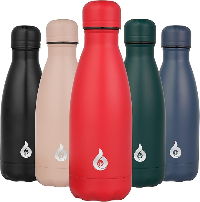 BJPKPK Water Bottles Stainless Steel Insulated Water Bottle 12oz Small Water Bottles For Travel,Red