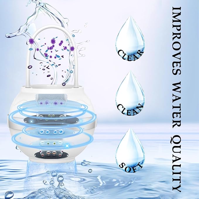 Bath Ball Filter,Bathtub Filter for Tub Faucet,8 Stages Bath Filter,BPA Free,Removes Hundreds of Contaminants,Purify Your Bathwater for Healthier Skin and Hair(2 Filter Cartridges)