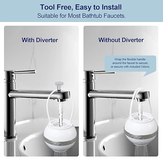 Bathtub Water Filter, Bath Ball Filter, Tub Filter for Bathtub, 8-Stage Bath Filter for Tub, 2500 Gallons of Filtration, Reduces Contaminants, Purify Bathwater for Healthier Hair&Skin, BPA Free