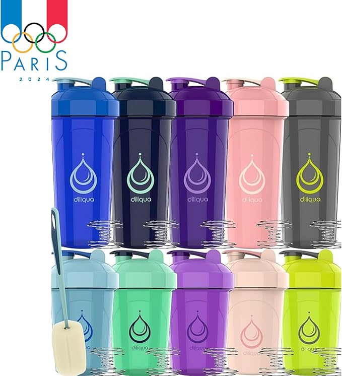 '-2 PACK- 28 oz & 20 oz Shaker Bottles for Protein Mixes | BPA-Free & Dishwasher Safe |small protein shaker bottle | Shaker Cups for protein shakes | Blender Shaker Bottle Pack