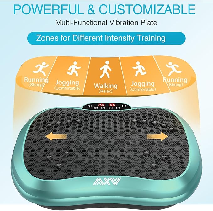 AXV Vibration Plate Exercise Machine Whole Body Workout Portable Mini Vibrate Fitness Platform Lymphatic Drainage Machine for Weight Loss Shaping Toning Wellness Home Gyms Workout (Mini)