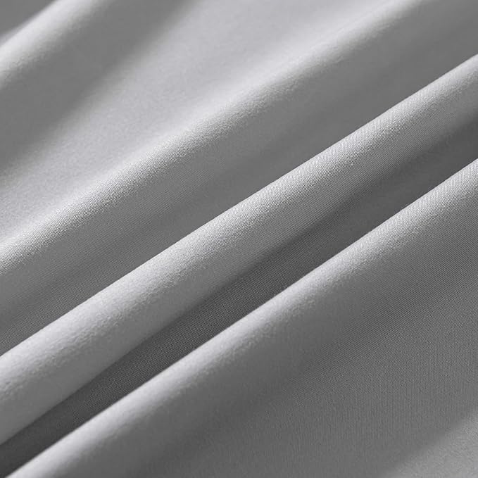 Bed Skirt Full Size Ruffled Bed Skirts with Split Corners, 16 Inch Drop Dust Ruffle Bed Skirt with Platform, Light Gray, Full - 16" Drop