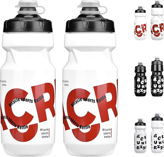 Bike Water Bottle 21oz Bicycle Water Bottle for 5hrs Insulation Sports Squeeze Water Bottle with Leakproof DesignFits Most Bike Cages (Red 21 * 2)