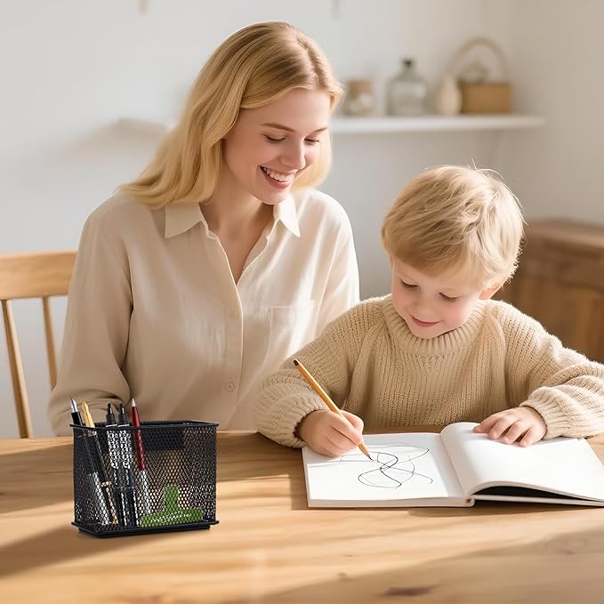 4.5' × 2.2'' × 3.5'' Magnetic Basket for Whiteboard Black Magnetic Basket for Fridge Magnetic Organizer Holder with 4 Strong Magnets Magnetic Holder for Refrigerator Locker,Set of 4